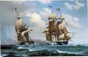 unknow artist Seascape, boats, ships and warships. 104 oil painting reproduction